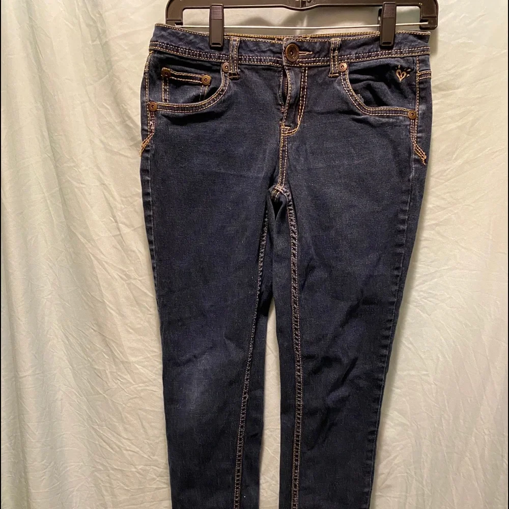 Justice dark blue jeans size 14R skinny